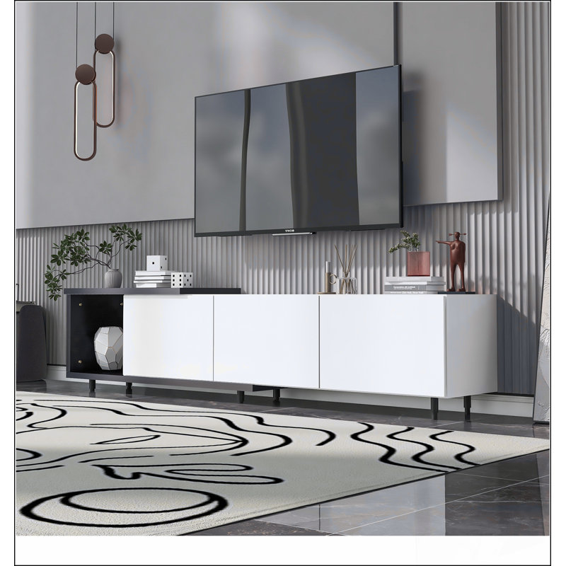 70.1''-100'' Modern Stylish ExtendableTV Stand  TV Cabinet for 80+inch TV,Date of Expected Arrival: 11.25, White
