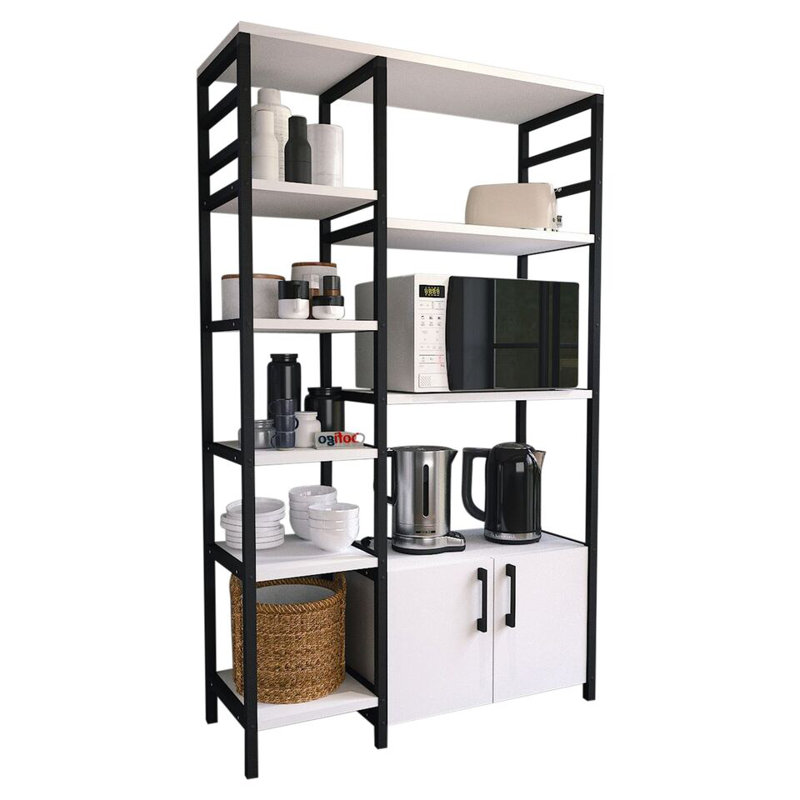 Nekko 55.39cm W Metal Shelving Unit, White