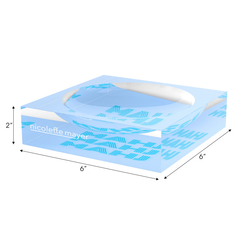 Mahj Mahj Mahj Mahjong Candy Catchall Dish, 6"W x 6"D x 2"H, Blue