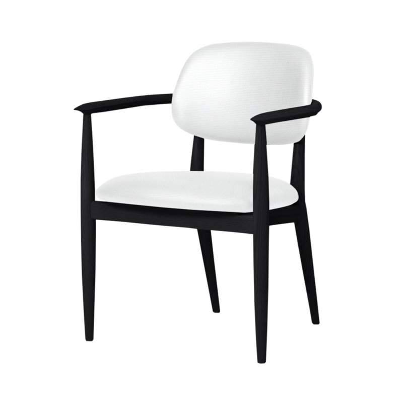 Chaise Slow de Space Copenhagen, Chêne onyx, L493 Huître Sanfor 0021