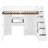 Full Size Loft Bed with Storage Staircase,Built-In Dressing Table with Mirror and Drawer, Wardrobe & Cabinets, USB Charging Ports and Lights, White+Brown-2067999805