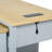 K&K 47 Inch Kitchen Island With Extendable Dining Table, Rubber Wood Veneer Kitchen Table With Internal Storage Rack, Power Outlet, Kitchen Island With Storage 2 Drawers 2 Cabinet-820150387