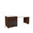 80-Inch Expandable Kitchen Island With Dining Table, Marble-Grain Countertop With Power Outlet, Mobile Storage Cart With Cabinet & 2 Drawers, Walnut Finish Kitchen Prep Table