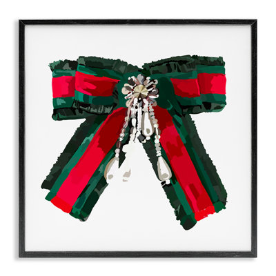«Green & Red Bow», art de la giclée par Amelia Noyes