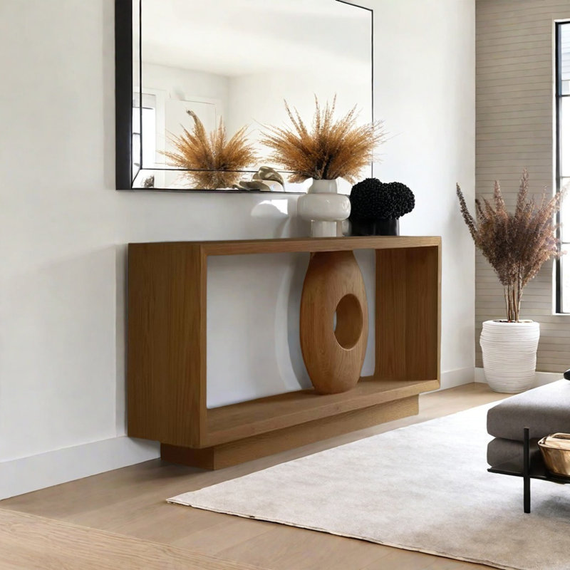 Console Modern Minimalist Art, Naturel, H 23,62 po x l 55,12 po x P 13,78 po