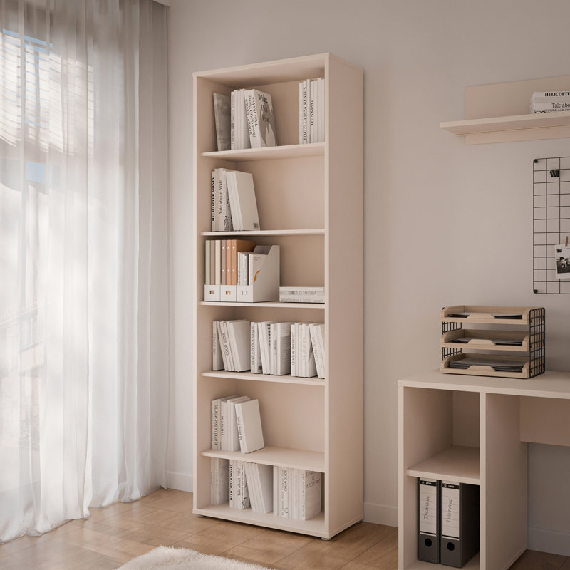 Chadwic Modern minimalistic shelf unit with 6 open shelves, bookshelf, engineered wood, 49.8 cm W x 214.3 cm H x 34.9 cm D