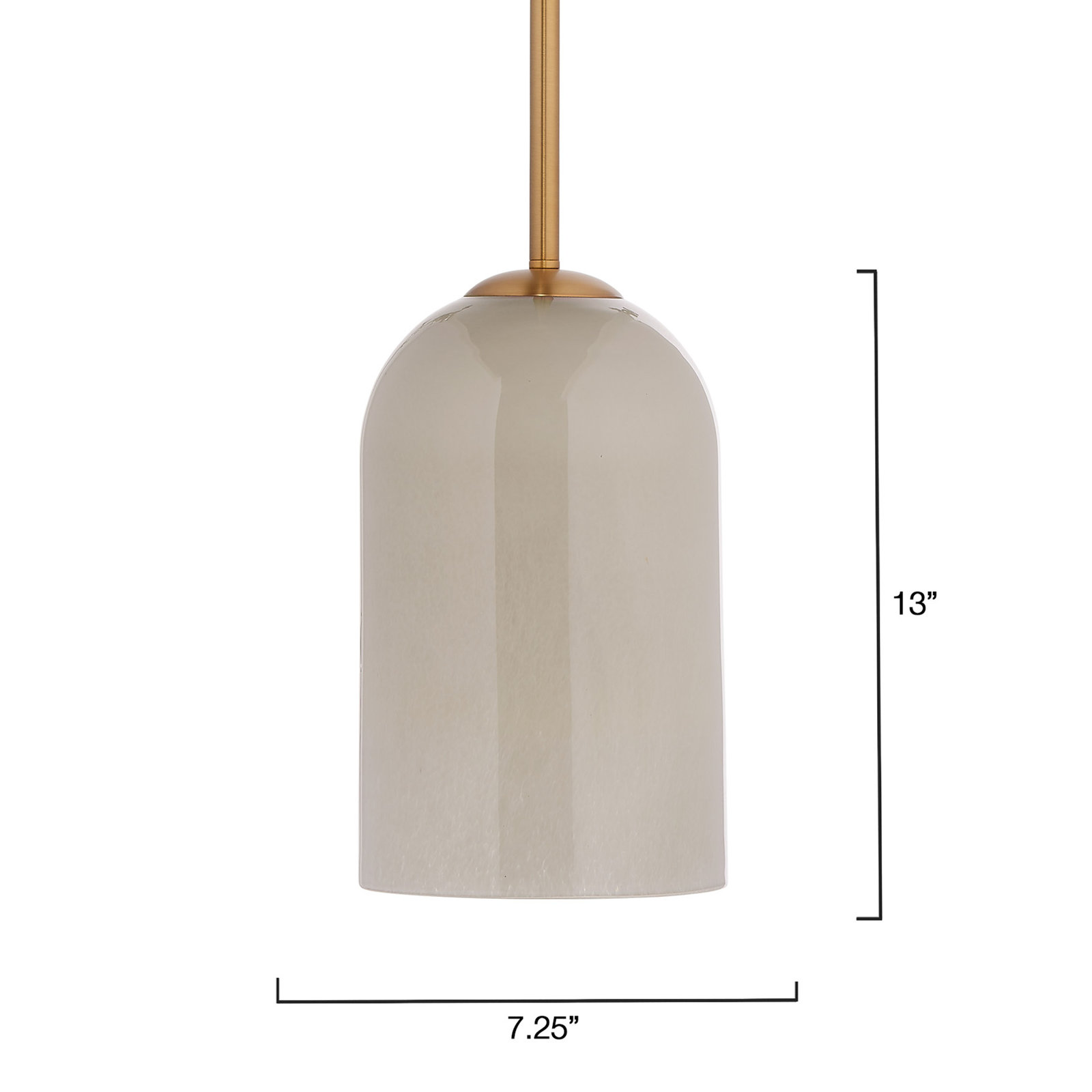 Brianna 1-Light Glass Pendant, Taupe