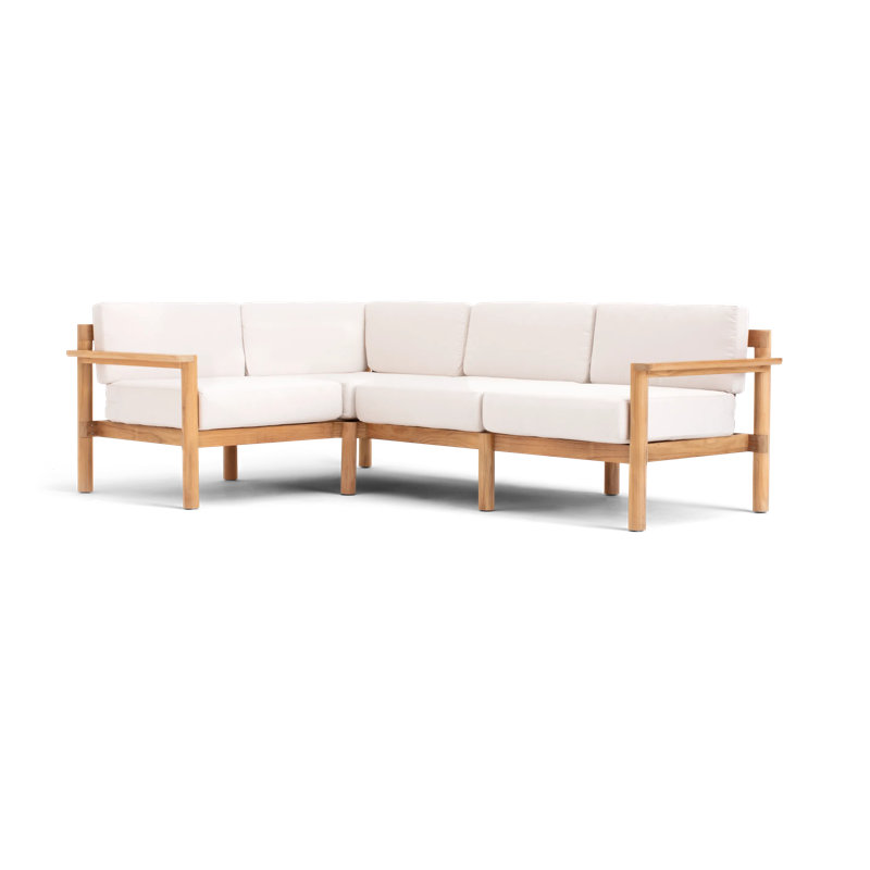 Haven Outdoor 4 - Seat Patio Sectional, Sunbrella Canvas