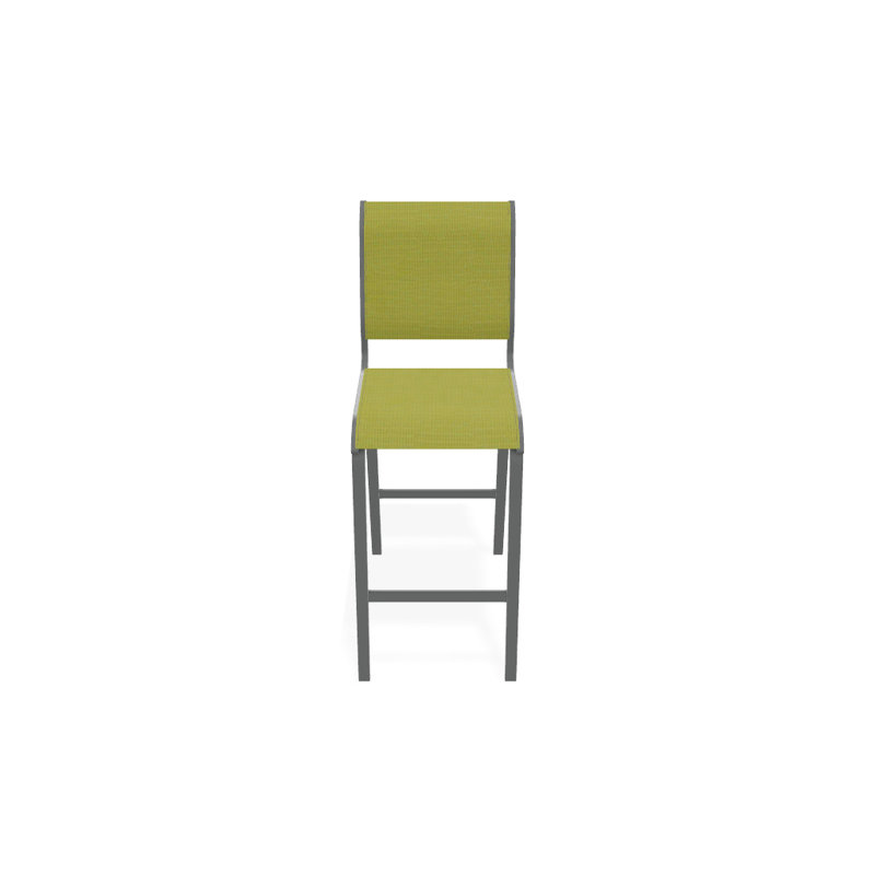 Tabouret de bar 29,5 po Holna, Lime 38D Sunbrella®, Graphite texturé