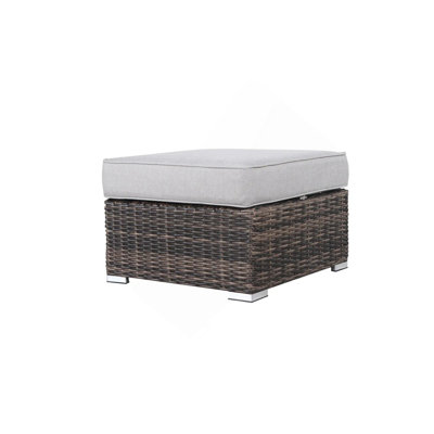 Repose-pieds d'extérieur avec coussin - entièrement assemblé