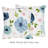 Watercolor Floral Navy Blue And Pink Brushed Microfiber Decorative Square Indoor Throw Pillow Covers (Set of 2) by Sweet Jojo Designs