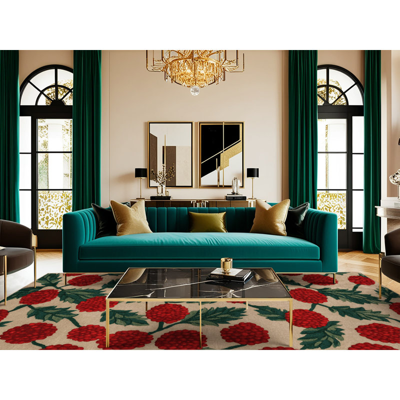  Tapis lavable avec baies de Goji, Tapis de couloir 2 pi x 4 pi