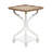 Millett Wooden Side End White Accent Table with Brown Wood Top