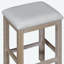 Ensemble de table de salle à manger en bois 4 pièces Casterton avec 3 tabourets rembourrés, mobilier de cuisine polyvalent-88062189-88062191-88062190