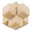 Sculpture décorative en forme de vérin en marbre pour table - objet décoratif moderne pour la chambre à coucher ou le salon - 4 po, blanc et brun clair