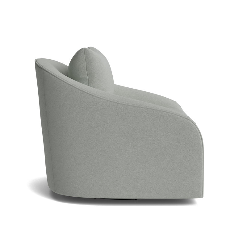 Laurel Swivel Chair, Performance Boucle - Mineral Green