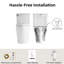 Toilette deux pièces à hauteur de chaise Los Flexi de 17 po, toilette blanche ADA avec chasse d'eau sur jante, chasse simple 1,28 GPF, siège à fermeture en douceur, installation brute de 12 po