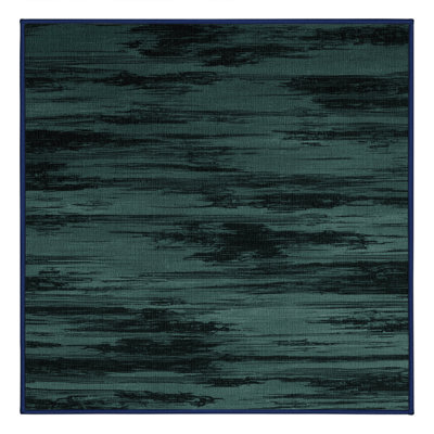 Machine Washable Abstract Blue Area Rug