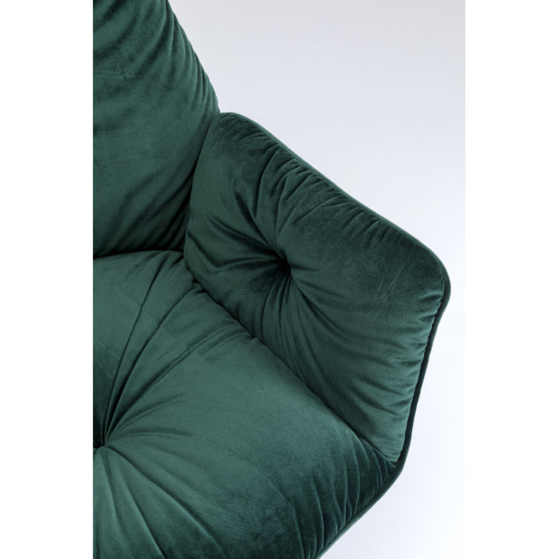 Swivel chair with armrests Mila, Green