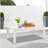 43" All-Weather Aluminum Patio Coffee Table, Modern White Rectangle Outdoor Table-105654070