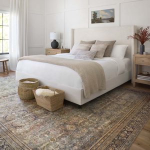 World Menagerie Giacinto Performance Olive/Green/Charcoal Rug & Reviews ...
