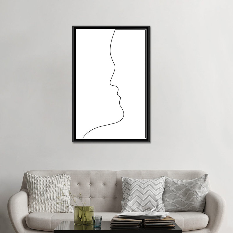 « perfect peck », reproduction d’impression sur toile, H 26 po x l 18 po x P 1,5 po, Toile avec cadre noir, Pas de tapis