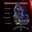 Ebern Designs Adjustable Reclining Ergonomic Faux Leather Swiveling PC & Racing Game Chair with Footrest-1019910876
