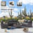 Dawes 12-Piece Outdoor Rattan Sectional Set With Cushions And Tempered Glass Table-1693317908