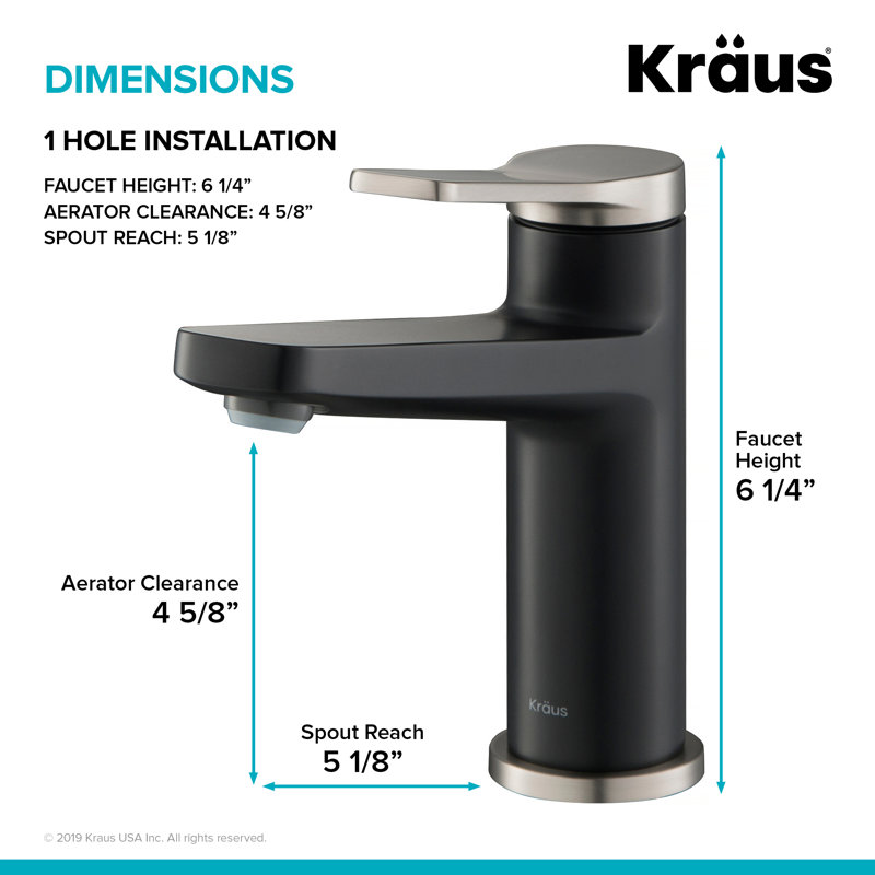 Indy 6.25" Nickel Matte Stainless Steel Single Handle Bathroom Faucet