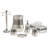 14" Brushed Nickel Toilet Brush and Holder