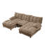 Canapé modulaire modulaire en chenille 107,8 po avec siège profond et 2 repose-pieds-1326055833-1326055836