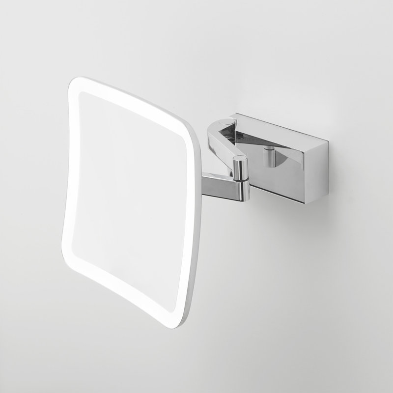 Spiegel Metal Square Wall Mirror, Polished Chrome