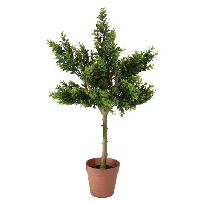 Arbre de 26 po à herbes douces artificielles vertes et brunes 26 po