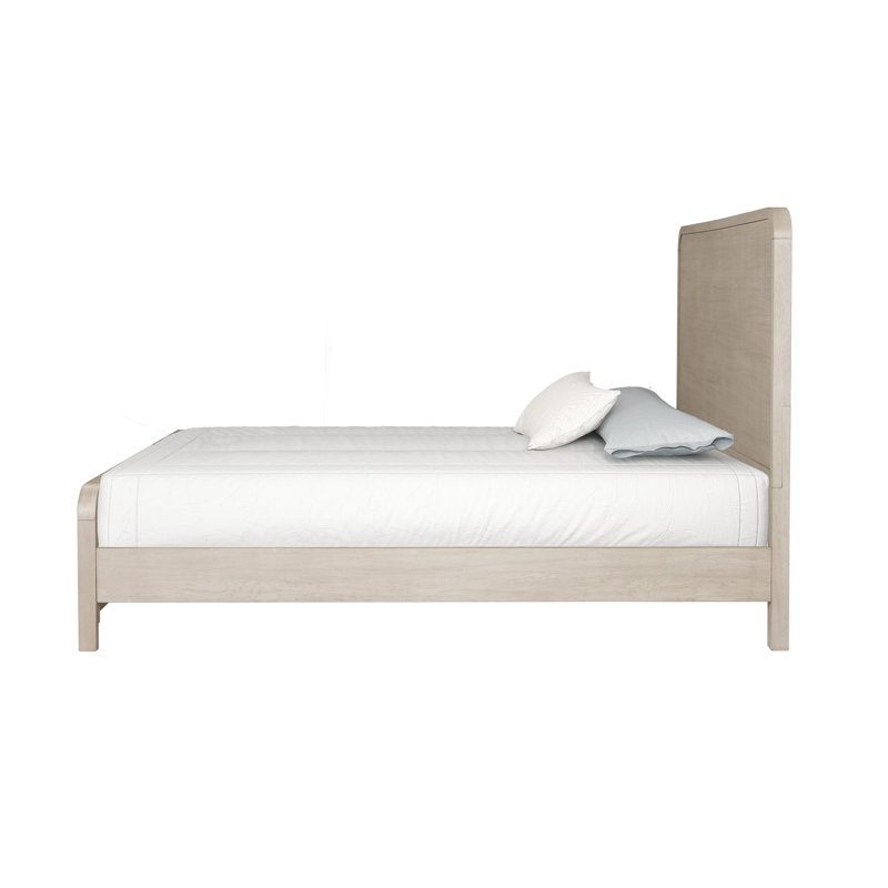 Rippy Solid Wood Panel Bed, Queen