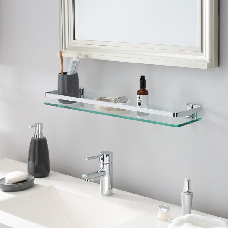 ClearMirror Floating Shower Shelf