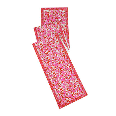 Chemin de table en coton Crimson
