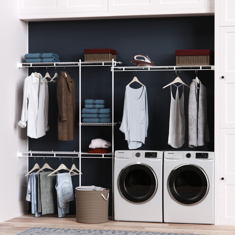 60" W - 96" W Wire Closet Organizer Kit