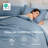 Bedsure Twin Comforter Set - 5 Pieces Grayish Blue Twin Bedding Set for All Seasons, Boho Contrasting Design Bed in a Bag with Comforter, Sheets, Pillowcase & Sham-110364983-105522624