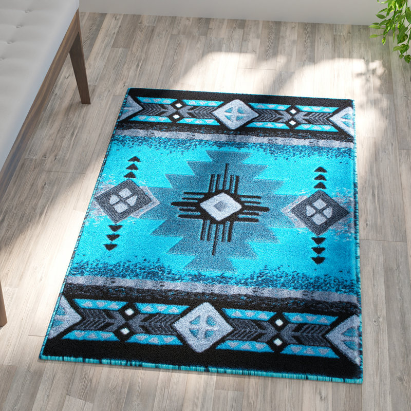 Leitha traditionnel en fibre d'oléfine, Rectangle 3 pi x 5 pi