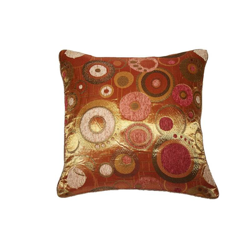 Candy Reversible Pillow Cover, 18" H x 18" W, Brass