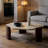 Rugged Hex Coffee Table with Stone Top-1908852554