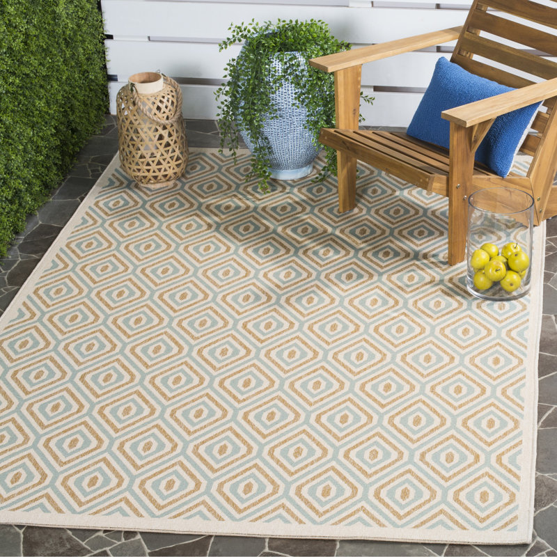 Amatia Performance Geometric Indoor/Outdoor Area Rug, Rectangle 6'7" x 9'6"
