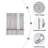 Farmhouse Hall Tree With 4 Hidden Hanging Hooks, Versatile Walnut Seating Bench With 8 Doors, Entryway Shoe Cabinet With Open Compartment For Living Room-521920472