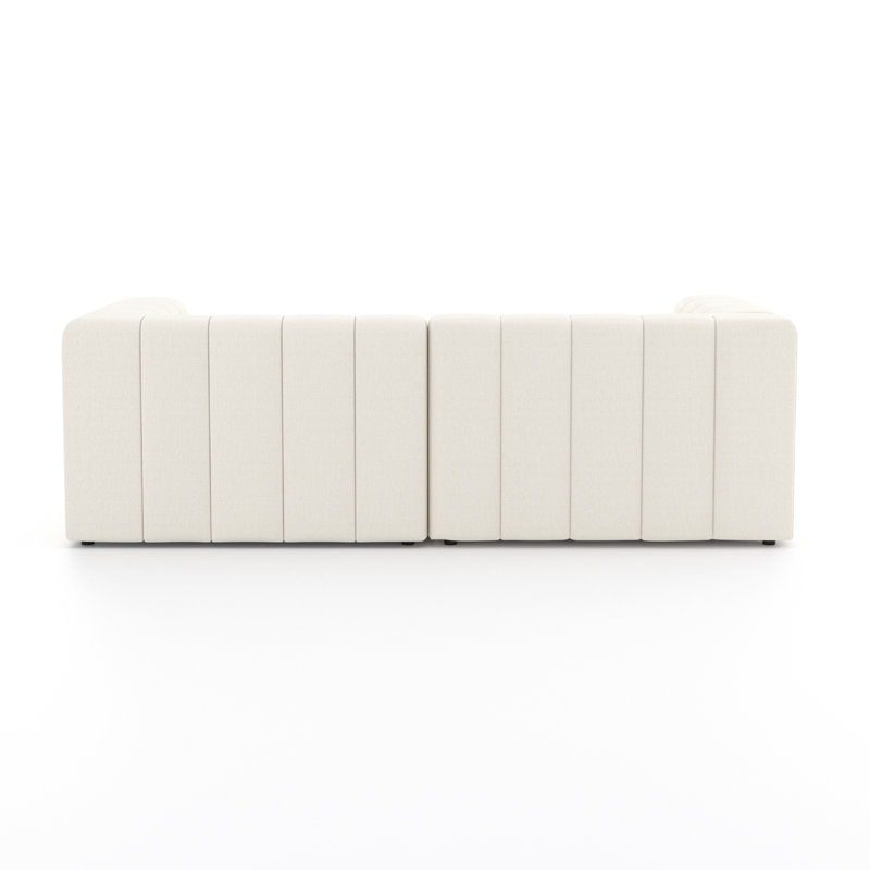 Grayson 88" Left Hand Facing Modular Sectional, Right Hand Facing, Fayette Cloud Polyester Blend