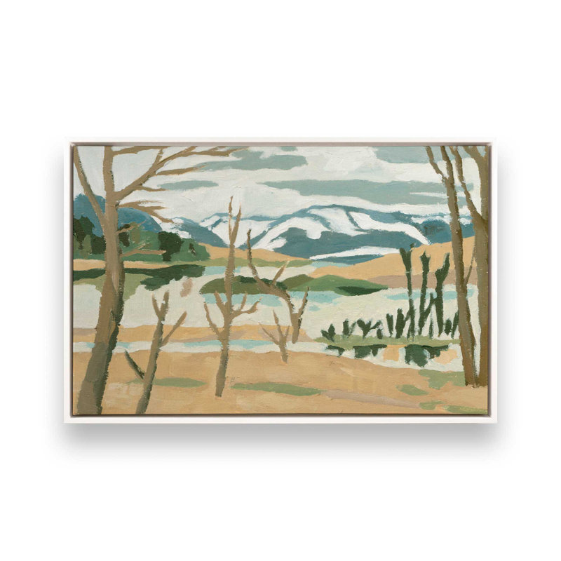 «Pale Horizon II» par Melissa Wang, reproduction d'art sur toile, H 8 po x l 12 po, Blanc
