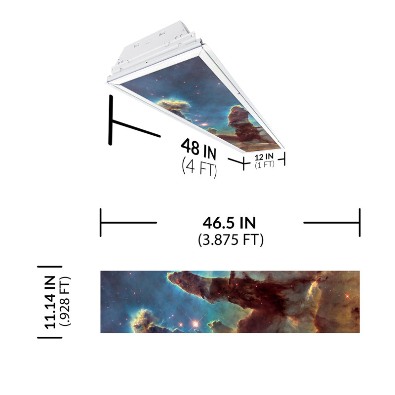 Astronomy Rectangle Fixture Component Ceiling Light