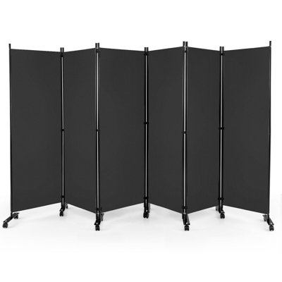 Tairon 334.5 cm W x 172 cm H Iron Folding Room Divider