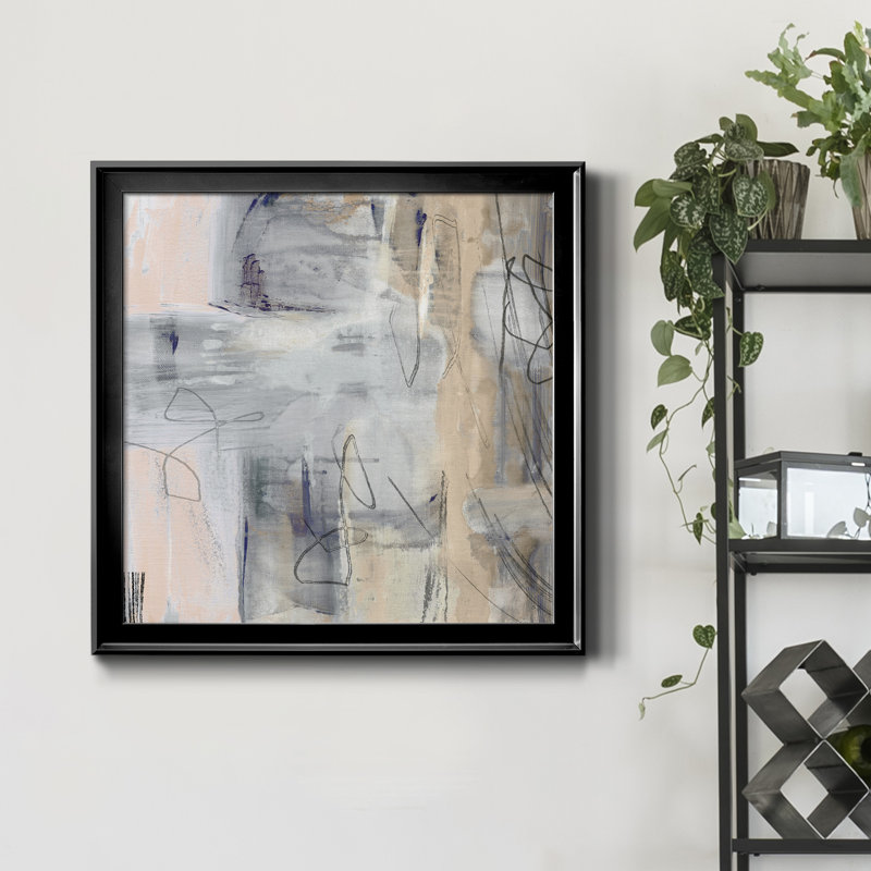 Southeast II - Peinture sur toile encadrée, Toile avec cadre noir, H 17,5 po x l 17,5 po x P 1,5 po