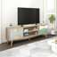 Meuble télé avec armoire de rangement et tablettes Jolianna, console télé, centre multimédia-609887167