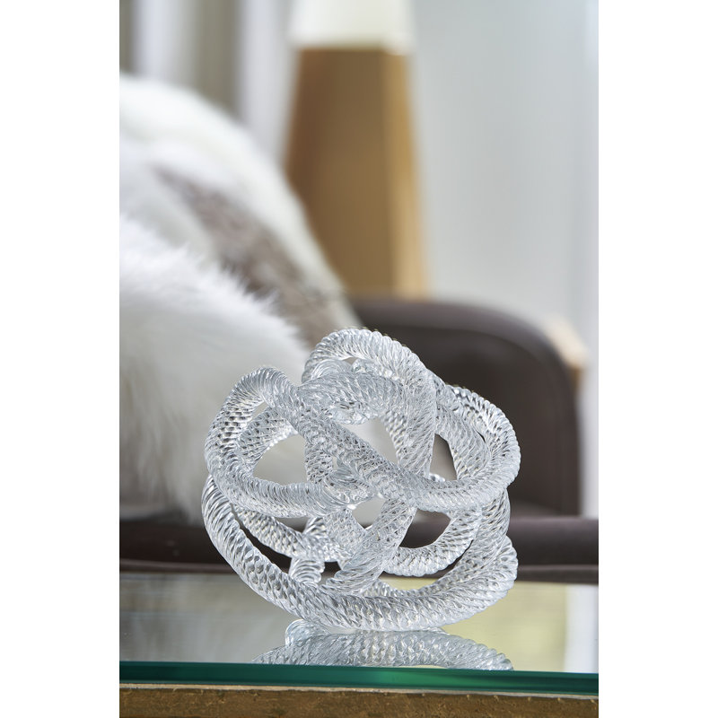 Glass Love Knot Sculpture